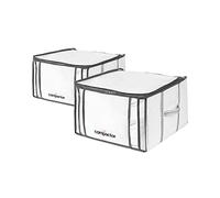 Compactor Set di 2 Scatole LIFE 3D Semi-Rigide con Aspirazione M 42x40x25 cm Bianco