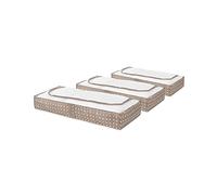 Compactor Set di 3 Custodie salvaspazio Extra Piatte sottoletto, Antipolvere, Marrone Rivoli, Polipropilene e Eva, 45 x 108 x H. 15 cm, RAN9816
