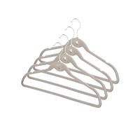 Compactor Set di 4 Grucce Antiscivolo con Barra, Grucce per Bambini, Plastica, 42 x 0,5 x H 23,5 cm, Beige, RAN8500