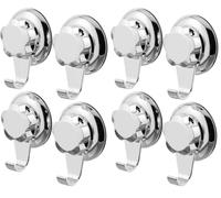 Compactor Set di 8 Ganci BESTLOCK Bath Installazione Facile, Antiruggine e Impermeabile, Fino a 3 kg, Colore Cromo
