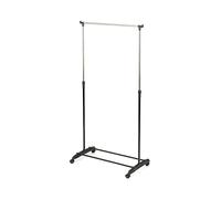 Compactor SUZIE - Appendiabiti con Ruote Regolabile in Altezza, Stand Porta Abiti in Metallo e ABS, Attaccapanni Salvaspazio per Camera e Guardaroba, Nero, 78 x 42 x H.85-165 cm