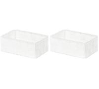 Compactor Tex Organizzatore, Medium, 18 x 12 x 7 cm, Tessuto, Bianco (Confezione da 2)