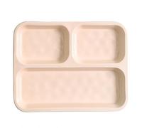CompadreBol Piatto Diviso in Ceramica, Piatto Rettangolare con Scomparti per evitare che i sapori si mescolino, Adatto per pasta, insalata, frutta e pane, Adatto al Forno e al Microonde