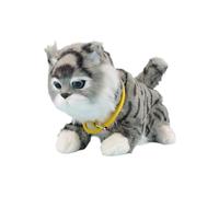 Compagno animato robotico con scuotimento della testa e funzioni vocali per un peluche realistico che annuisce, giocattolo elettronico per animali domestici, gattino che fa le fusa animato in peluche