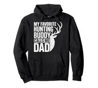Compagno di Caccia al Cervo Mi Chiama papà Stagione dei Cacciatori di Cervi Felpa con Cappuccio