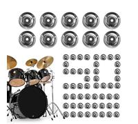 Compagno di piatti per batteria con anello per batteria, anello per piatti per batteria a percussione,Anello per tamburello per piatti in acciaio inossidabile, 50 pezzi, Anello Ching - Accessori per b