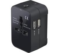 Compagno di viaggio: adattatore universale, porte USB in lega di alluminio, chip IC intelligente per una ricarica globale sicura, elevata