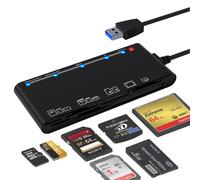 Compagno digitale per le tue esigenze tecnologiche, lettore di schede USB 7 in 1 che sblocca il potenziale di schede CF, SD, TF, XD, MS, Micro SD,