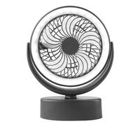 Compagno portatile per esterni, ventilatore due in uno con batteria ricaricabile USB e 30 luci LED bianche per un utilizzo versatile.