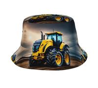 Company Cappello a campana trattore agricolo largo bordo sbiadito cappello da sole esterno berretto piatto per pesca, escursionismo, sport da spiaggia, nero, taglia unica, Nero , Taglia unica