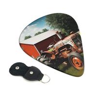Company Farm Tractor Confezione da 6 plettri per chitarra con supporto, plettri per chitarra personalizzati, antiscivolo, portatili, ukulele, basso, 0,96 mm, per amanti della chitarra acustica, regali