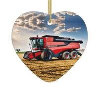 Company Farm Tractor Hanging Ceramic Heart Sign Wall Sign Love Plaque Gift Friends Happy Xmas Gifts Home Dector