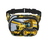Company Farm Tractor Print Marsupio per donne e uomini Marsupio con cinghia regolabile per viaggi, escursionismo, ciclismo