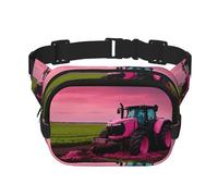 Company Farm Tractor Print Marsupio per donne e uomini Marsupio con cinghia regolabile per viaggi, escursionismo, ciclismo