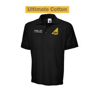 Company Name/Text Polo in Cotone Personalizzato Ricamato Gas Safe