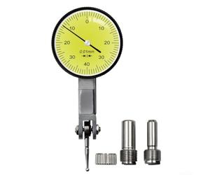 Comparatore a per quadrante 0-0.8mm per Misure Precise Comparatore | Aluminum housing, yellow silver finish, build, resistant to wear, workshop essential