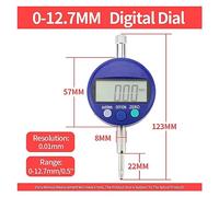 Comparatore Centesimale 0-1 "Dial Indicator Imperial Dial Alesaggio Indicatore Tipo di ora Micrometro Calibri for strumenti di misurazione Comparatore Orologio metrico(Digital Dial 12.7mm)
