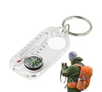 Compass di sopravvivenza tascabile - Piccola bussola di dimensioni tascabili attrezzatura per il takeyring - piccola guida guida per escursioni all'aperto, campeggio - strumento di sopravvivenza compa