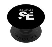 Compass Divisione Sport e Intrattenimento Logo Bianco PopSockets PopGrip Adesivo