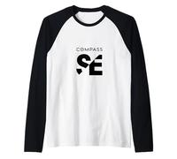 Compass Divisione Sport e Intrattenimento Monogramma Nero Maglia con Maniche Raglan
