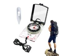 Compass Hiking, Hunting Mirror Compass, Luminous Display, Sturdy Construction, Navigation Tool for Outdoor, Tracking, Diving Use, Survival, Hikers, Outdoors, 4.53x2.56x0.98 Inches