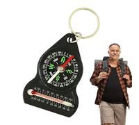 Compass Keyring - strumento per campeggio, zaino, navigazione, gadget portatile, gancio clip Aid Chain Tracker - manuale di istruzioni per rimorchi lettore charm modulo unità Finder Kn