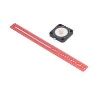 Compass Scriber Righello a doppia scala in lega di alluminio a 360°, strumento per tracciare la lavorazione del legno con scala metrica e inglese da 30 cm, calibro di marcatura