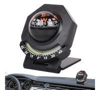 Compass Sferico Luminoso - 7.1x6.3x9 Cm Dashboard Compass Direzione Puntata Con Inclinometro | Multiuso A 180 Gradi Regolabili Per Campeggio, Arrampicata, Veicoli E Camion