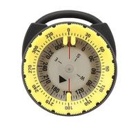 Compass subacqueo Bussola Luminosa Strumento di Navigazione Magnetica Luminosa 50 m Materiale ABS Impermeabile con Supporto per Morsetto per Tubo di respirazione per Immersioni in (Giallo)
