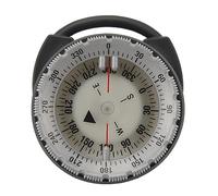 Compass subacqueo Bussola Luminosa Strumento di Navigazione Magnetica Luminosa 50 m Materiale ABS Impermeabile con Supporto per Morsetto per Tubo di respirazione per Immersioni in (Grigio)