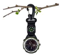 Compass Watch - ABS 1.77x0.63x5.31in Carabiner Watch Glow-in-The-Dark Compass | Portable Outdoor Navigation Pocket Timepiece, Pocket Watches For Hiking, Backpacking, Campeggio, Survival Sports