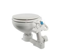Compass WC manuale con vasca in porcellana e coperchio in plastica, adatto per