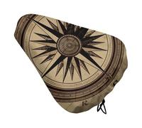 Compass Wind Road Map Bike Seat Cover con coulisse, impermeabile, protezione solare e antipolvere, per mountain bike