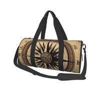 Compass Wind Road Map Borsa da viaggio per donne e uomini, borsa da palestra grande, borsone per weekend, borsa da notte con tracolla, nera, taglia unica, Nero , Taglia unica