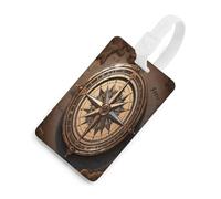 Compass Wind Road Map Etichetta per bagagli per valigie Etichetta per bagaglio personalizzata con scheda informativa Etichette per borse durevoli Timbro da viaggio retrò Etichette per bagagli per