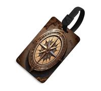 Compass Wind Road Map Etichetta per bagagli per valigie Etichetta per bagaglio personalizzata con scheda informativa Etichette per borse durevoli Timbro da viaggio retrò Etichette per bagagli per