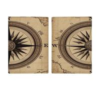 Compass Wind Road Map Porta passaporto ultra sottile in pelle PU organizer per documenti da viaggio compatto premium internazionale US passaporto Protector Cover per donne uomini