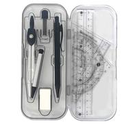 Compasses di geometria di redazione - 10 pezzi di matematica scolastica set completo | Strumenti di redazione di forniture per studenti | Sovrani del ginnastica per gli studenti matematica