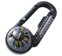 Compassing Sopravvivenza da trekking da 1 pc Compass per escursioni in plastica impermeabile con clip di carabinatore e termometro su piccoli portachiavi di bussola tascabile per accessori per c