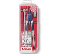 Compasso Balaustrone Arda Uni in Metallo Box Infrangibile 5 Pezzi di Colore Blu