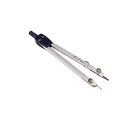 Compasso da disegno in metallo per applicazioni di disegno e geometria matematica, include due ricariche di piombo per il disegno tecnico, l'arte e la confezione di cancelleria