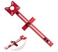 Compasso di fresatura regolabile in alluminio - 4 in 1 per router - piastra di utilizzo raggio da 90 a 370 mm fresa fresatrice superiore accessorio multifunzione per fresatrice superiore