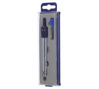 Compasso Professionale per Disegno Tecnico, Lega di Zinco, Argento | Confezione Singola, Punta Dedicata, Alta Precisione, Standard Industriale, per Esami e Disegno