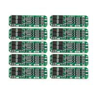 Compasty 10 Pezzi 3S 20A 18650 - Modulo di Caricabatterie al Litio Scheda di Protezione PCB 11.1V 12V 12.6V Module