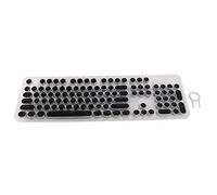 Compasty 104 Chiavi Rotonde Tappi Chiave Doppia Lente Fai Da Te Macchina Scrivere Tappi Chiave per -illuminato Medico Rotondo Cappelli Chiavi Nero