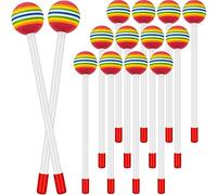 Compasty 14 Pezzi Lollipop Bastoni Rotondo Percussione Bastoni in Plastica Pestelli per Bambini Bambino
