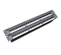 Compasty 19 Pollici 1U Rack Attraversare 24 Porte CAT6 Pannello di Birreria RJ45 Adattatore Chiave di Modulare Telaio
