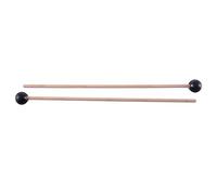 Compasty 2 Pz Gomma Morbida Testa Bastoni Manico In Legno Mazzi per Glockenspiel Xilofono Strumenti Musicali Parti Nero