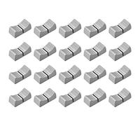 Compasty 20 Pezzi 24 Mmx11 Mmx10 Mm Consolle Melanger Slider Fader Pulsanti Sostituzione per Potenziometro Pulsante Grigio Marca Nera