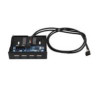 Compasty 3.5 Pollici Floppy Bay 4 Porte USB 2.0 Hub USB2.0 Pannello Frontale Espansione Adattatore Staffa Connettore Con 9Pin Per Desktop